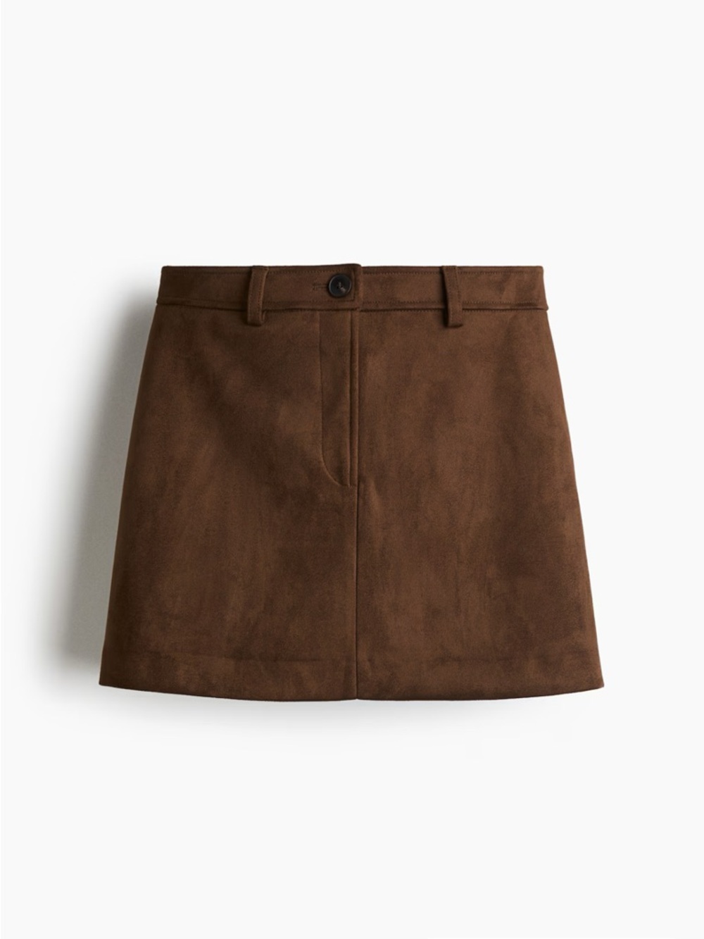 H&M Classic Brown Suede Mini Skirt
